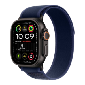 Apple Watch Ultra 2 49mm Black Titanium Case with Blue Trail Loop M/L 2024 (MYTJ3/ MYQ83)
