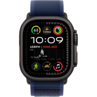 Apple Watch Ultra 2 49mm Black Titanium Case with Blue Trail Loop M/L 2024 (MYTJ3/ MYQ83)