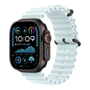 Apple Watch Ultra 2 49mm Black Titanium Case with Ice Blue Ocean Band 2024 (MYP83)