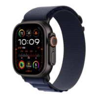 Apple Watch Ultra 2 49mm Black Titanium Case with Navy Alpine Loop (Large) 2024 (MYTF3/ MYPY3)