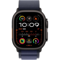 Apple Watch Ultra 2 49mm Black Titanium Case with Navy Alpine Loop (Large) 2024 (MYTF3/ MYPY3)