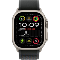 Apple Watch Ultra 2 49mm Natural Titanium Case with Black Trail Loop M/L 2024 (MXTR3)