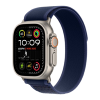 Apple Watch Ultra 2 49mm Natural Titanium Case with Blue Trail Loop M/L 2024 (MX4L3)