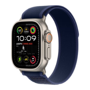 Apple Watch Ultra 2 49mm Natural Titanium Case with Blue Trail Loop M/L 2024 (MX4L3)