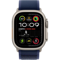 Apple Watch Ultra 2 49mm Natural Titanium Case with Blue Trail Loop M/L 2024 (MX4L3)