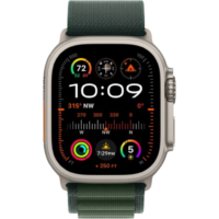 Apple Watch Ultra 2 49mm Natural Titanium Case with Dark Green Alpine Loop (Small) 2024 (MYT33/ MXMU3)