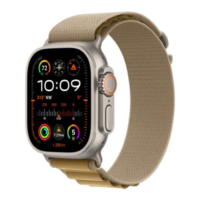 Apple Watch Ultra 2 49mm Natural Titanium Case with Tan Alpine Loop (MX4H3) (Large) 2024