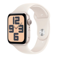Apple Watch Series SE 2024 GPS 40mm Starlight Aluminium Case with Starlight Sport Band – S/M (MXEF3)