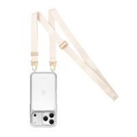 Aiva Clear – Wide White Chalk (Gold) Strap Set for iPhone 17 Air