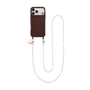 Aiva Earth Brown – Baroque Pearl Strap Gold Set for iPhone 17 Air