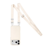 Aiva White Chalk – Wide White Chalk (Silver) Strap Set for iPhone 17