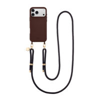 Aiva Earth Brown – Black Gold Strap Set for iPhone 17