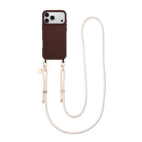 Aiva Earth Brown – White Chalk Gold Strap Set for iPhone 17 Air