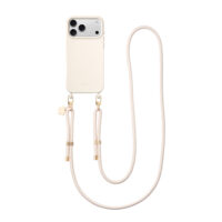 Aiva White Chalk – White Chalk Gold Strap Set for iPhone 17 Pro Max