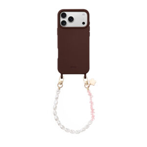 Aiva Earth Brown – Rose Quartz Chain Set for iPhone 17 Air