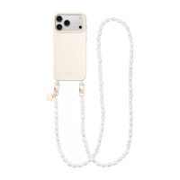 Aiva White Chalk – Baroque Pearl Strap Gold Set for iPhone 17