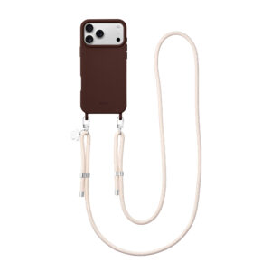 Aiva Earth Brown – White Chalk Silver Strap Set for iPhone 17 Air