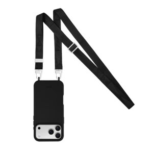 Aiva Black – Wide Black (Silver) Strap Set for iPhone 17 Air