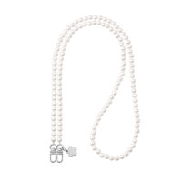 Комплект aiva White Chalk – Classic Round Pearl Chain Silver